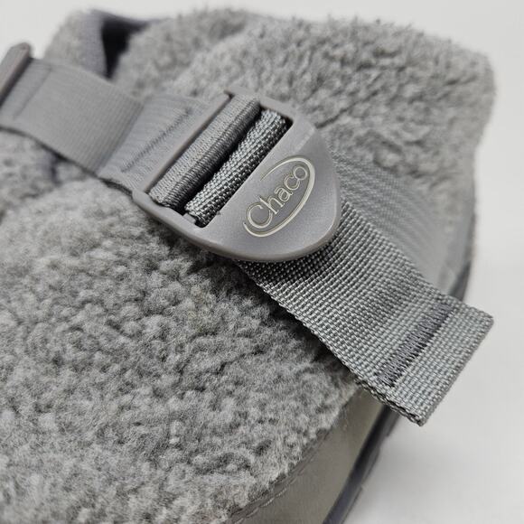 Chaco Ankle Boots Womens Size 10 Gray Fuzzy Sherpa Slip-On Ramble Fluff Bootie - Picture 7 of 12